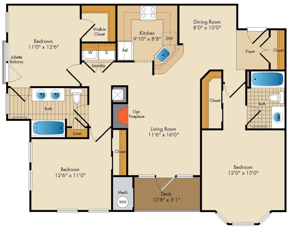 Apartment M418 floorplan