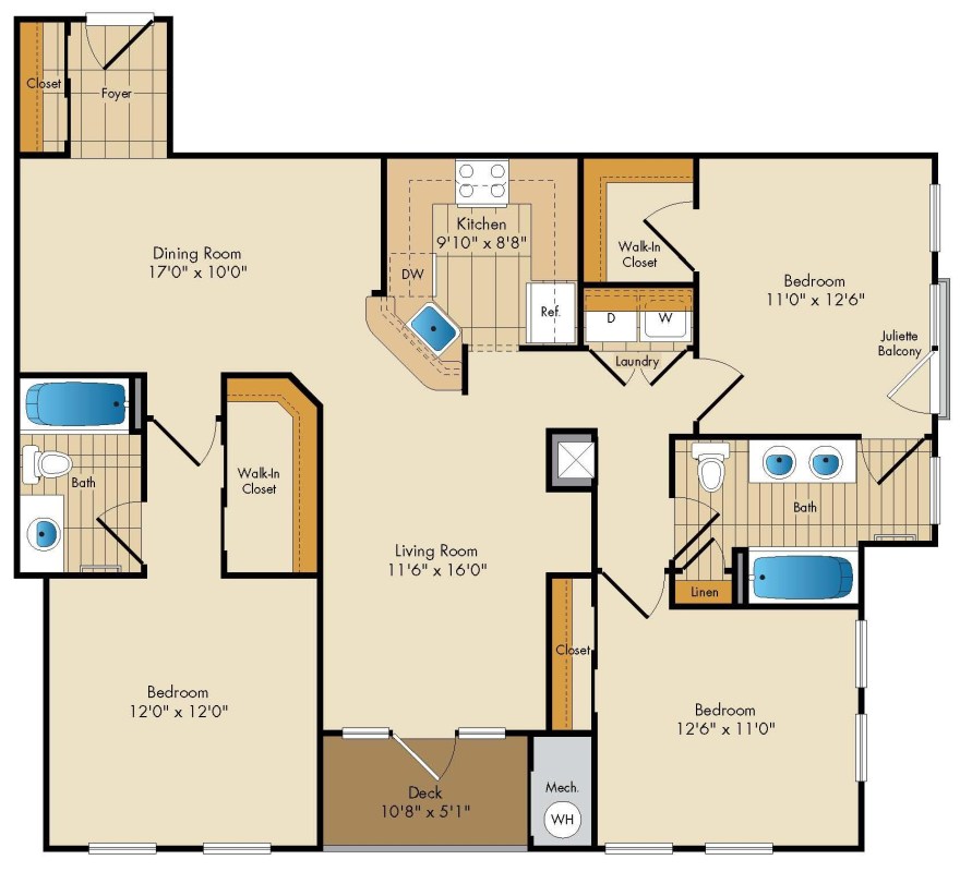 Apartment M303 floorplan