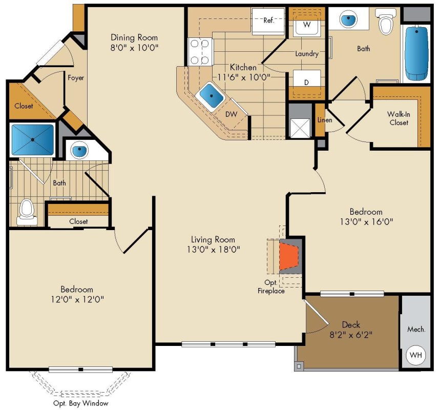 Apartment M138 floorplan