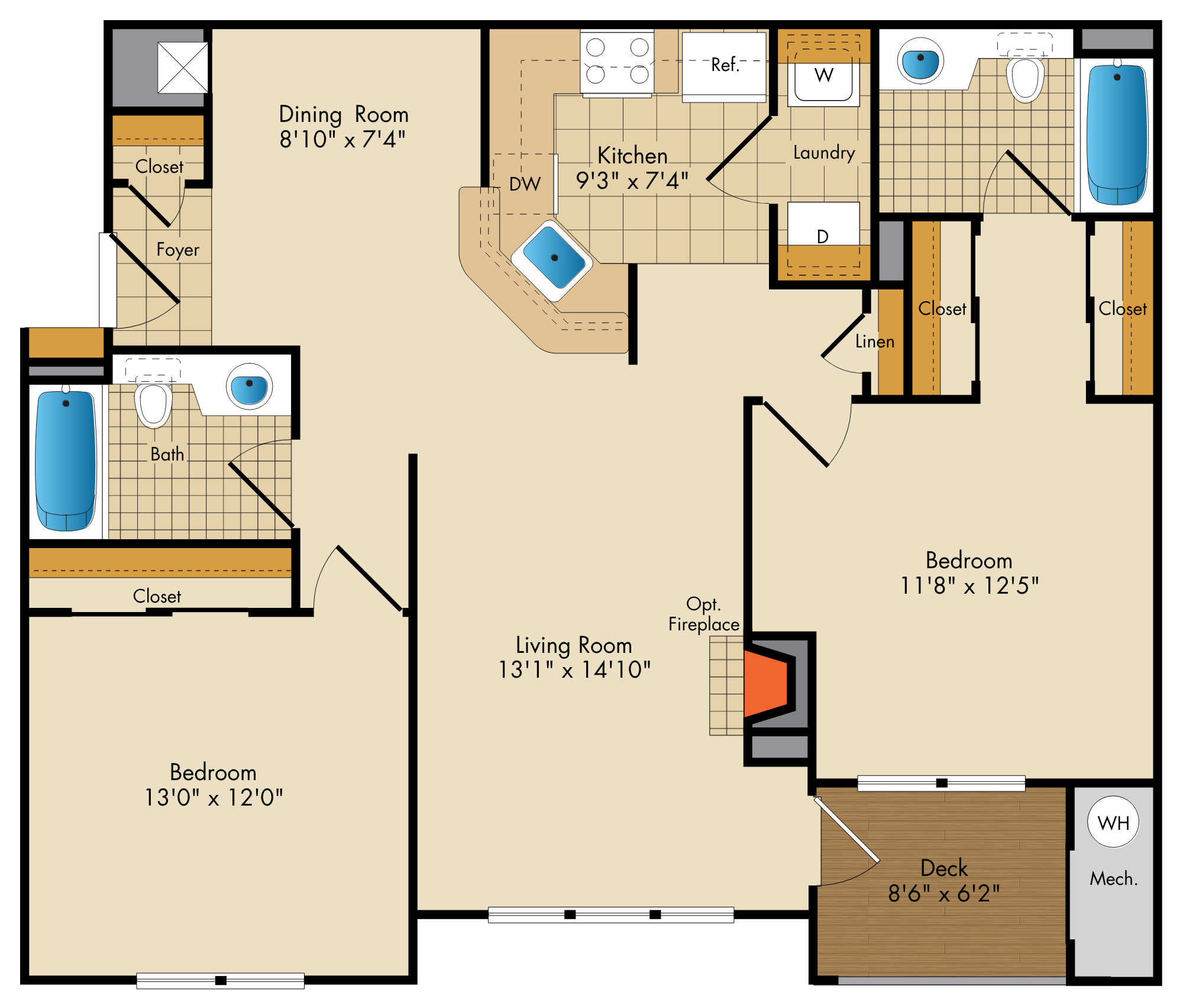 Apartment 316 floorplan