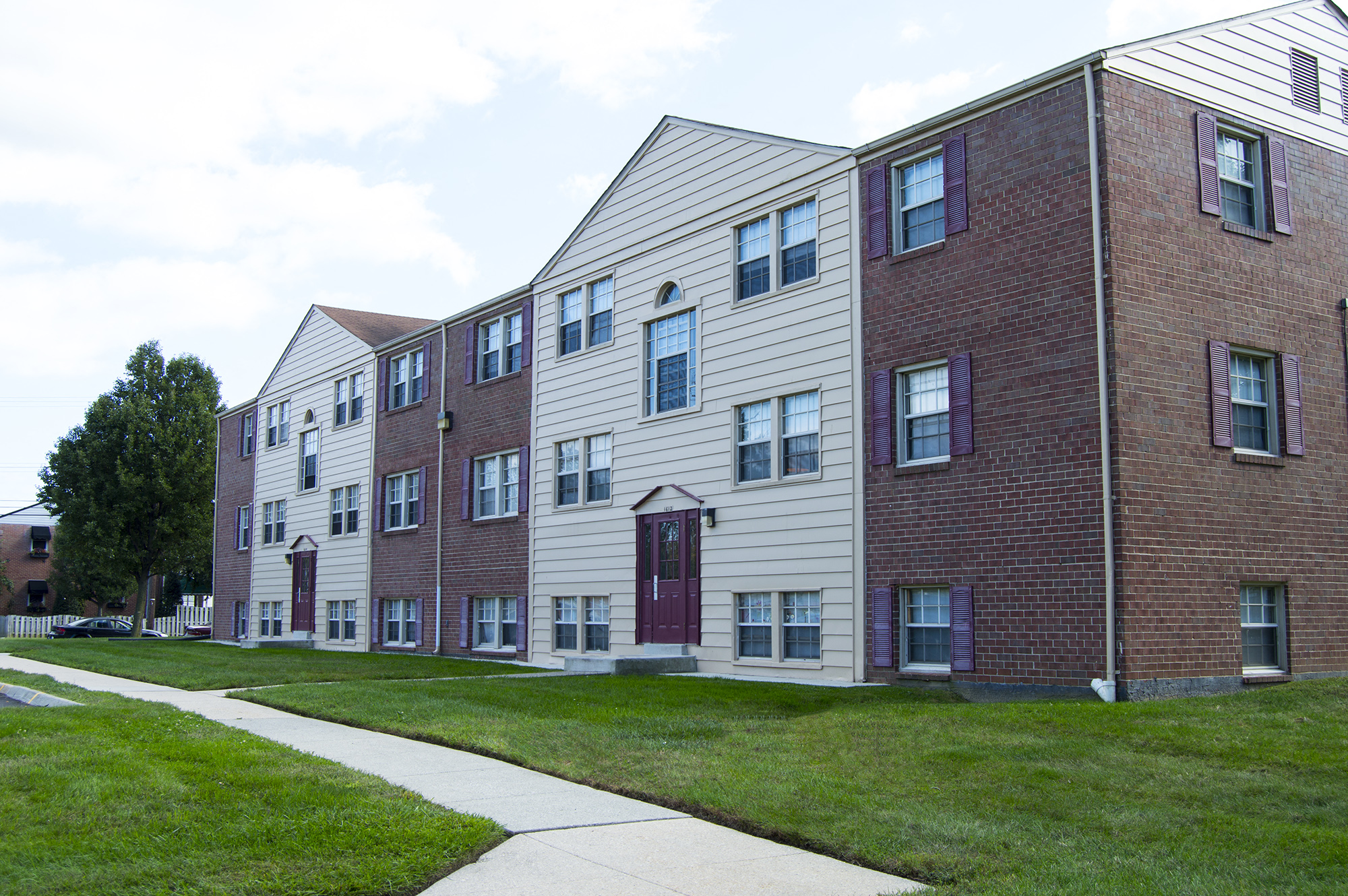 Green Space Walking Path at Holiday Gate Apartments, Dundalk, MD