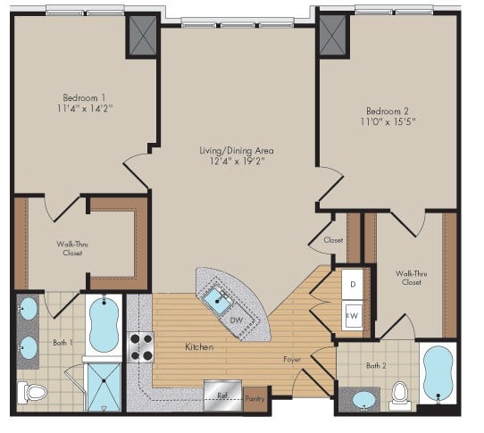 Apartment 165 floorplan