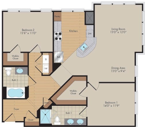 Apartment 601 floorplan