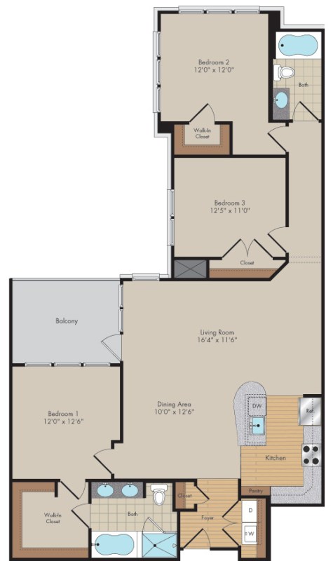 Apartment 284 floorplan