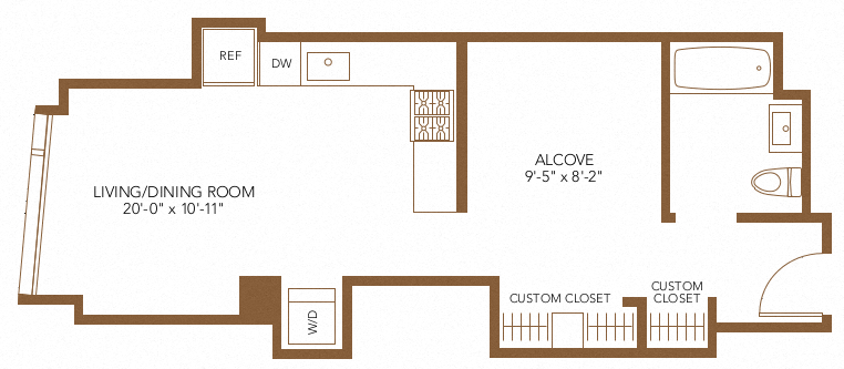 Apartment 1608 floorplan