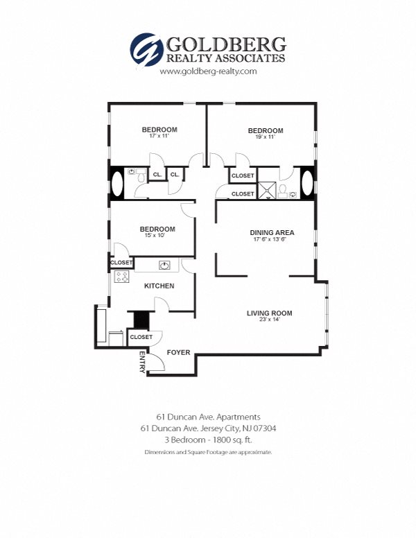 61 Duncan Apartments - Three Bedroom