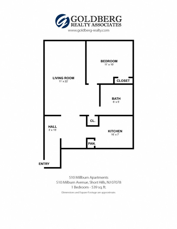 510 Millburn - One Bedroom