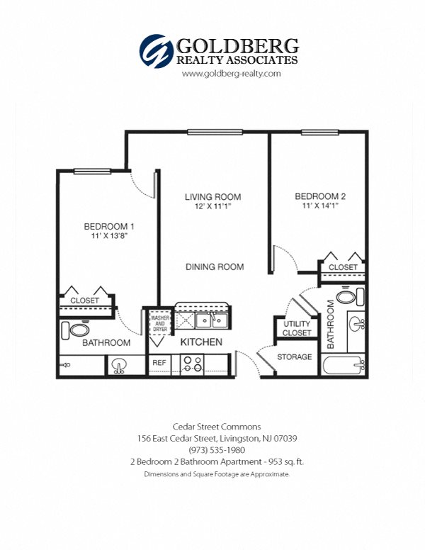Cedar Street Commons - Two Bedroom Two Bath