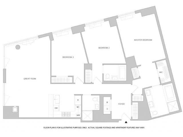 3Br 3Bth Floorplan Image