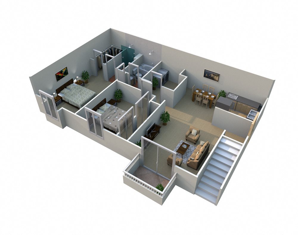 B 2 Bed 2 Bath Floorplan B 2 Bed 2 Bath Floorplan at Pilgrim Village - Canton, MI