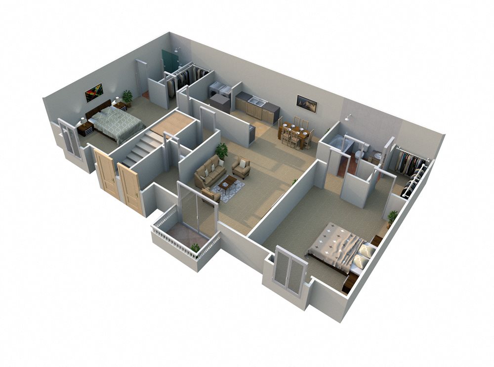 C 2 Bed 2 Bath Floorplan C 2 Bed 2 Bath Floorplan at Pilgrim Village - Canton, MI