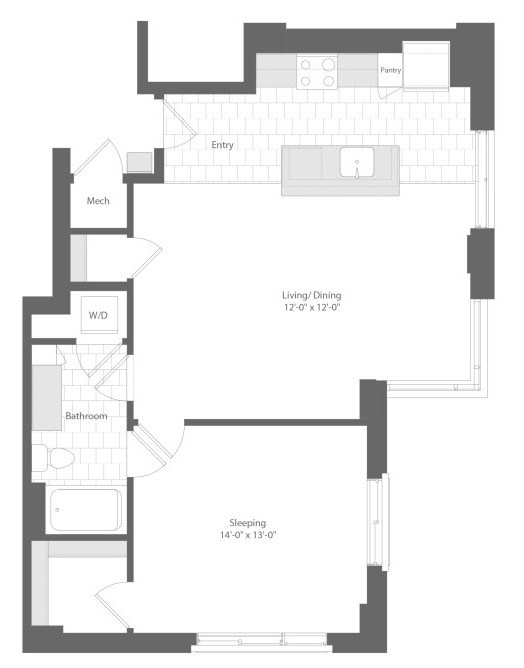 Apartment 434 floorplan