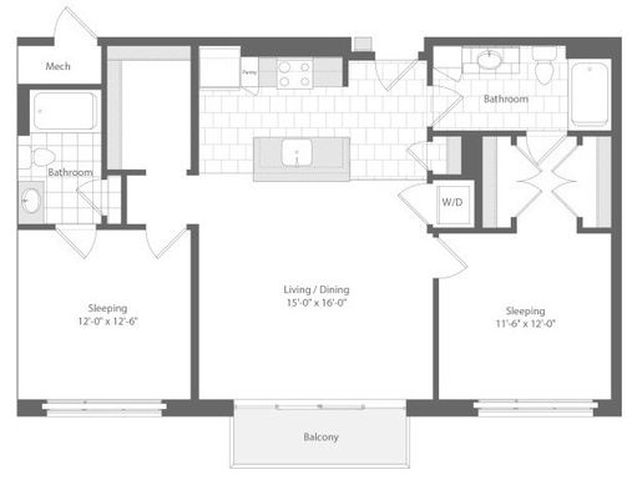 Apartment 218 floorplan
