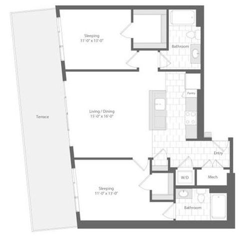Apartment 505 floorplan