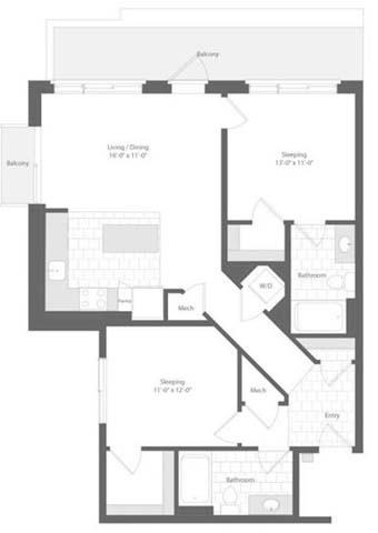 Apartment 442 floorplan