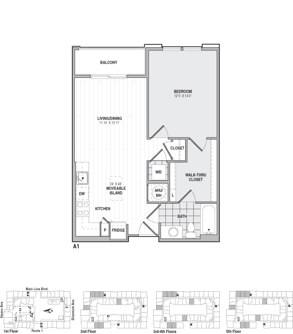 Floor Plan Image of Apartment Apt 446