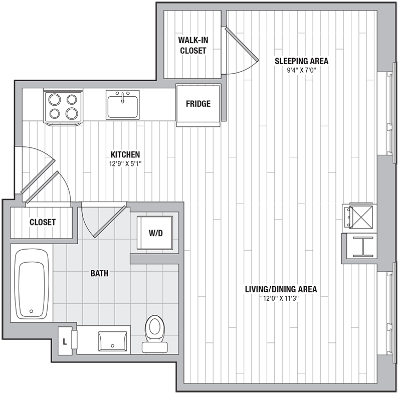 Apartment 1410 floorplan