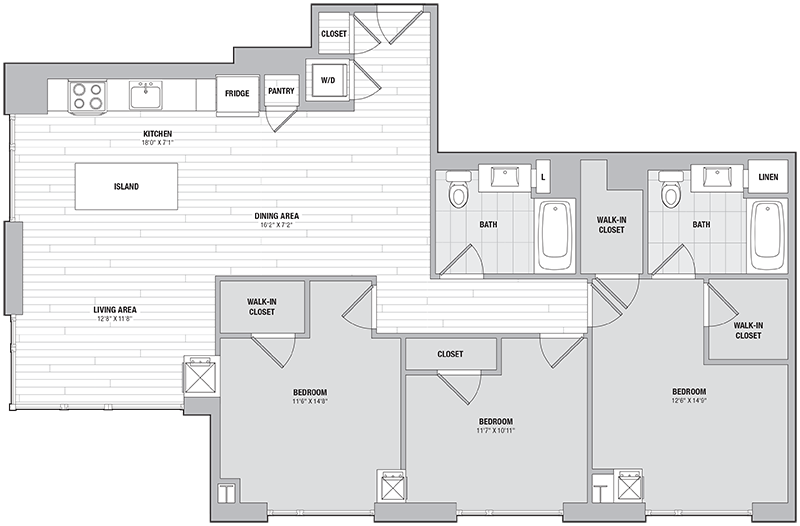 Apartment 2101 floorplan