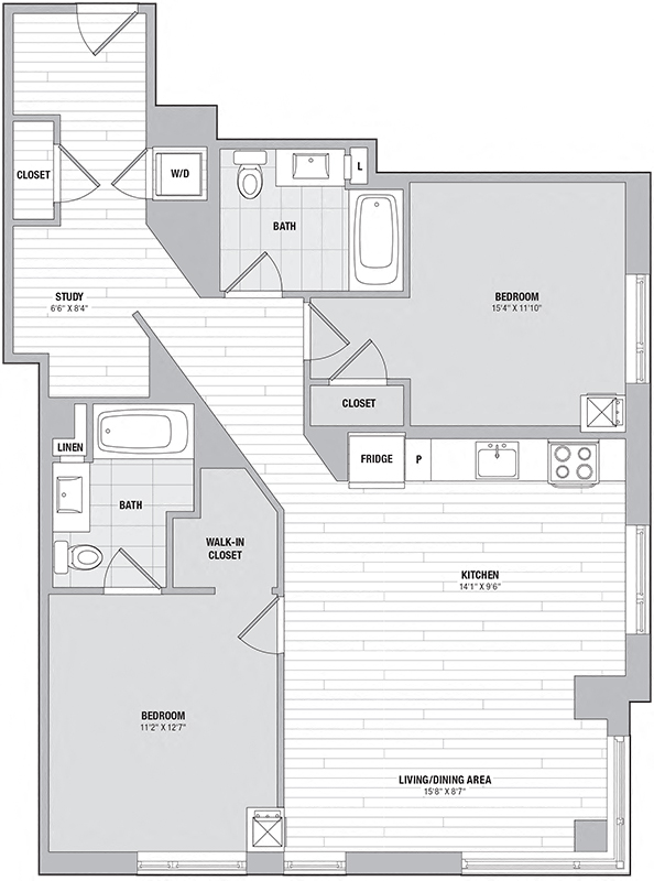 Apartment 1208 floorplan