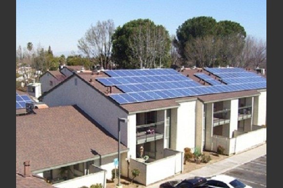 Apartments with solar panels