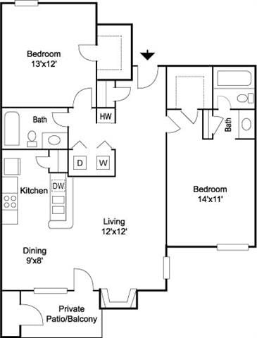 Floor Plans of Remington Apartments in St. Charles, MO