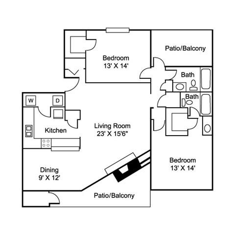 Floor Plans of The Ethans Apartments in Kansas City, MO