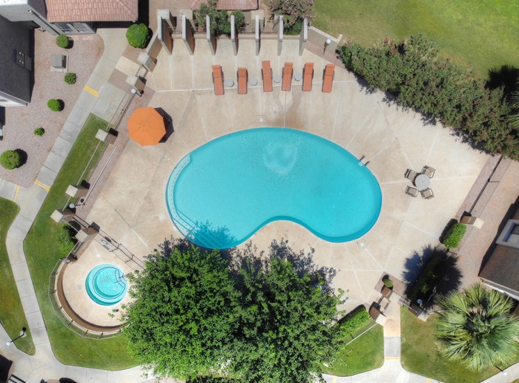 Aerial View of Pool & Jacuzzi