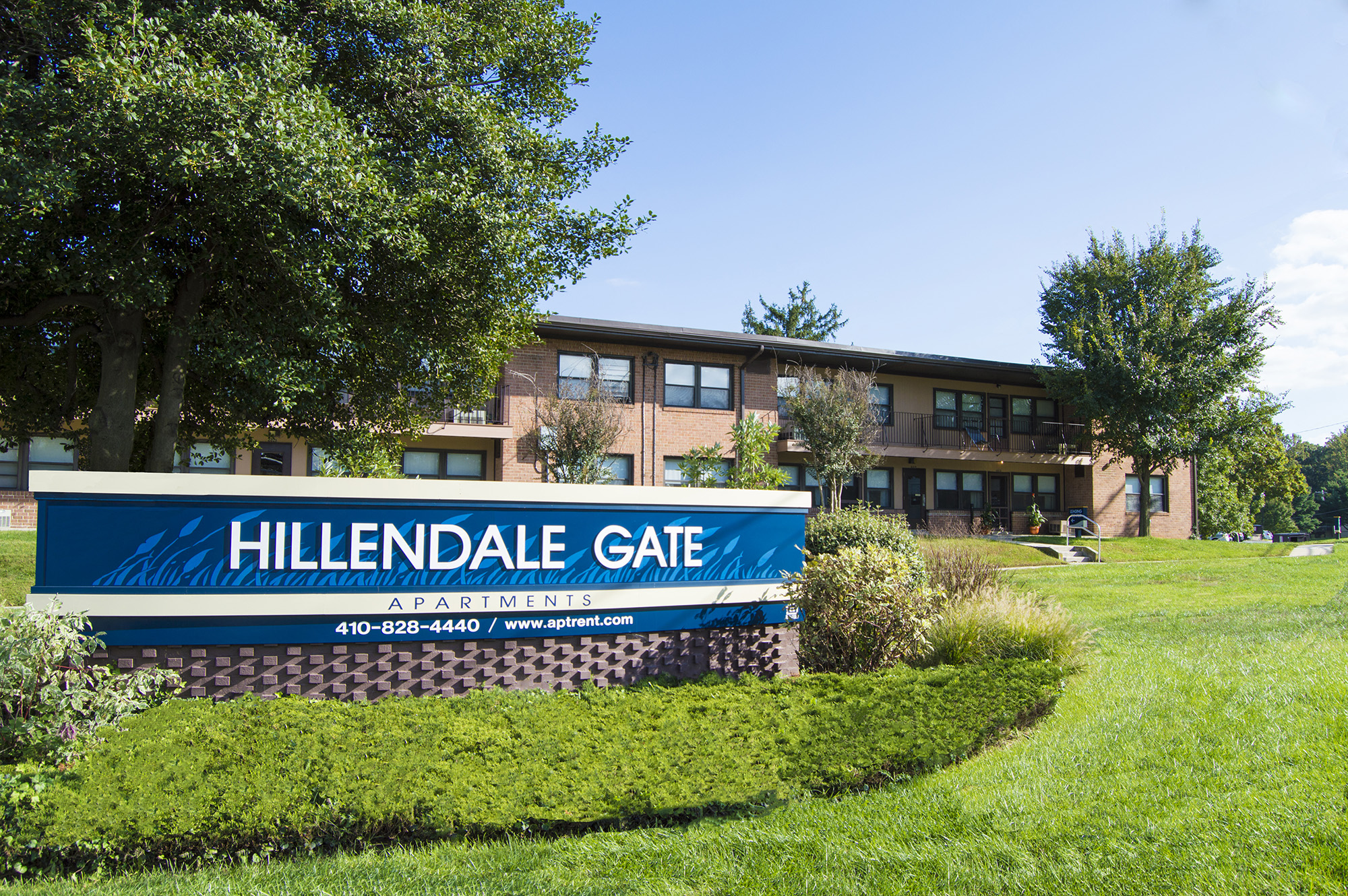 Property Signage at Hillendale Gate Apartments, Parkville, MD