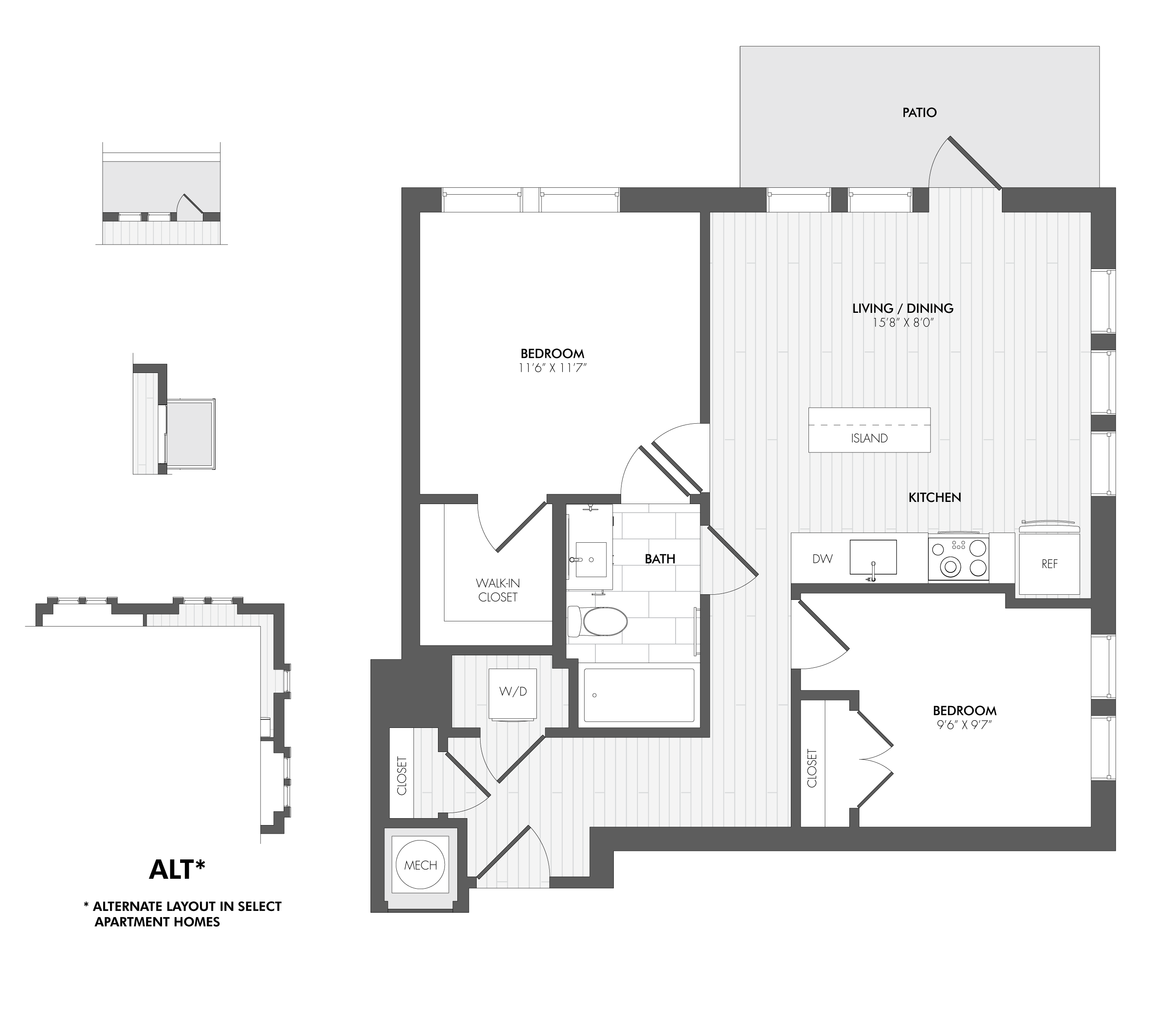 Studio, 1, and 2 Bedrooms Apartments Brookland DC | Monroe Street Market