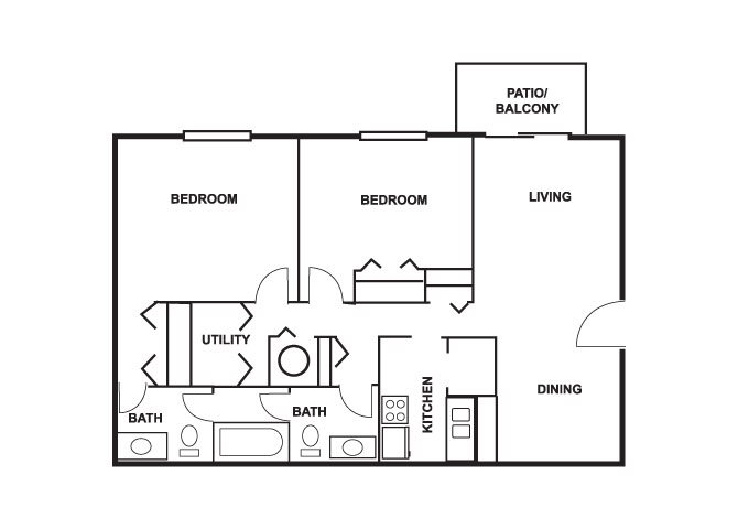 Floor Plans of Roper Mountain Woods Apartments in Greenville, SC