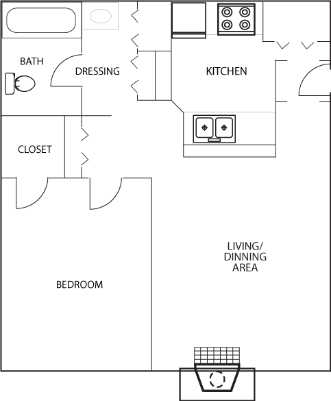 Floor Plan A Floor Plan A at Heritage Square Apartment Homes, Waco, Texas, TX
