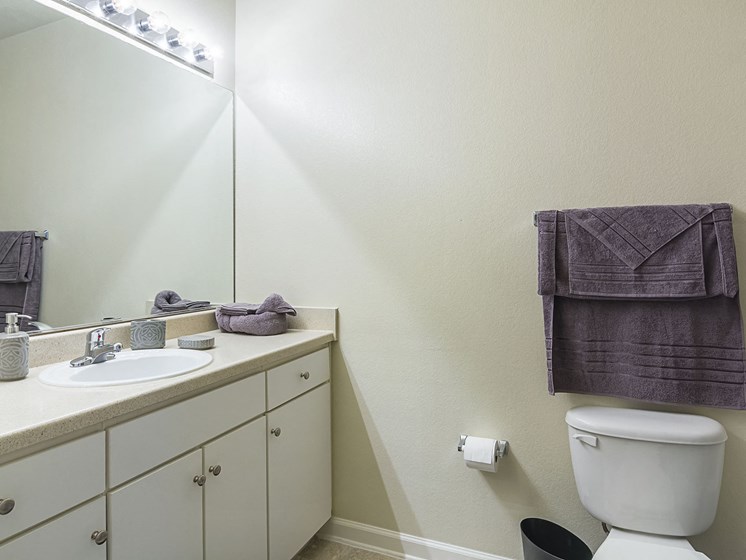 Furnished Bathroom at Ultris Courthouse Square Apartments in Stafford, Virginia, VA