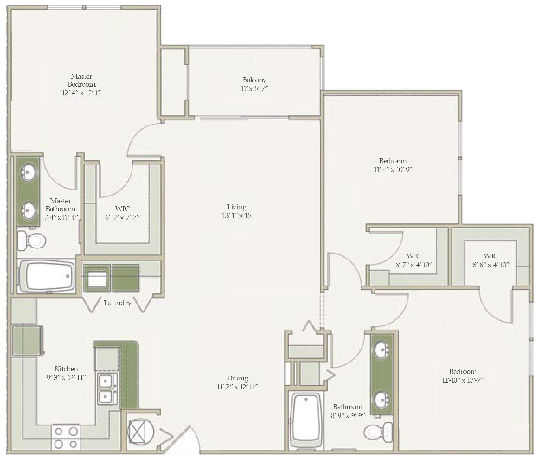 The Royal Palm (unfurnished) Floorplan The Royal Palm (unfurnished) Floorplan at Ultris Oakleaf Plantation