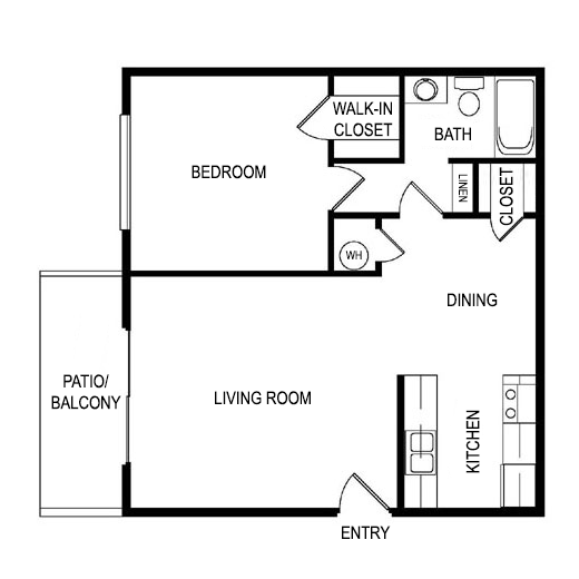 Floor Plan A Floor Plan A at Laurel Parc Apartments in Shreveport, Louisiana, LA