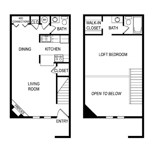Floor Plan E Floor Plan Eat Laurel Parc Apartments in Shreveport, Louisiana, LA