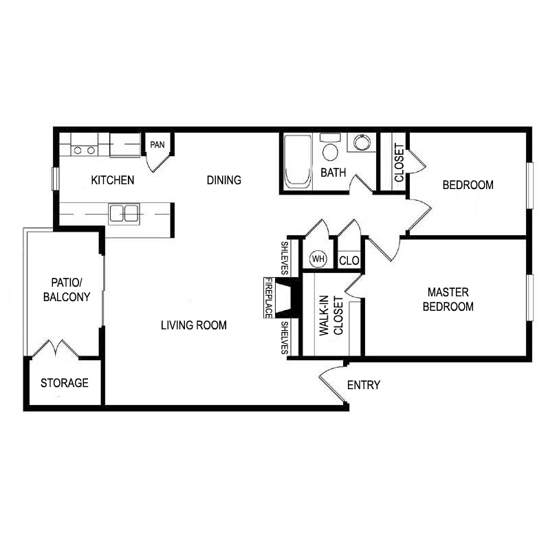 Floor Plan S Floor Plan S at Laurel Parc Apartments in Shreveport, Louisiana, LA