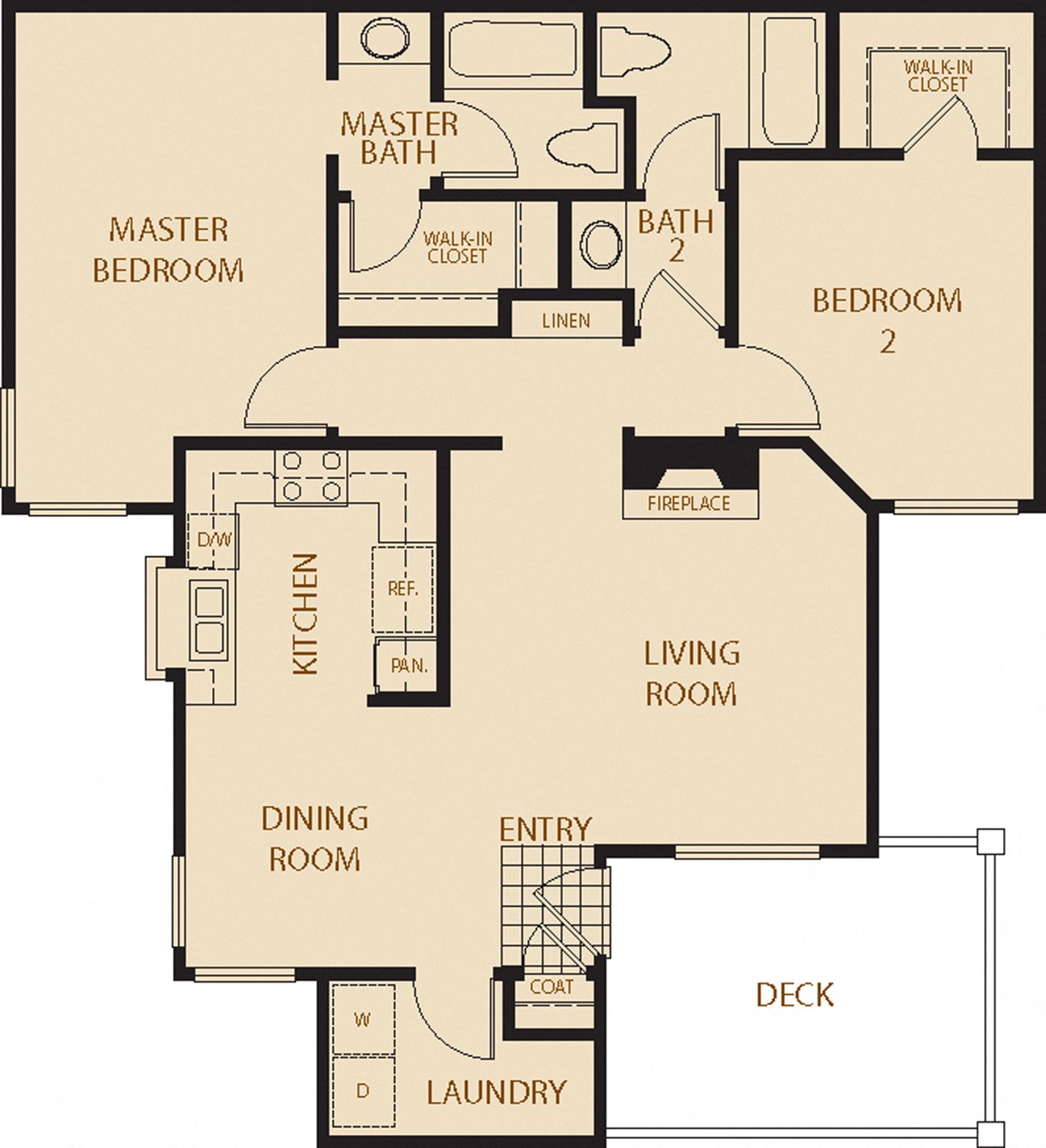 Eucalyptus Floor Plan Eucalyptus - 2 Bedroom 2 Bath Floor Plan Layout - 1084 Square Feet