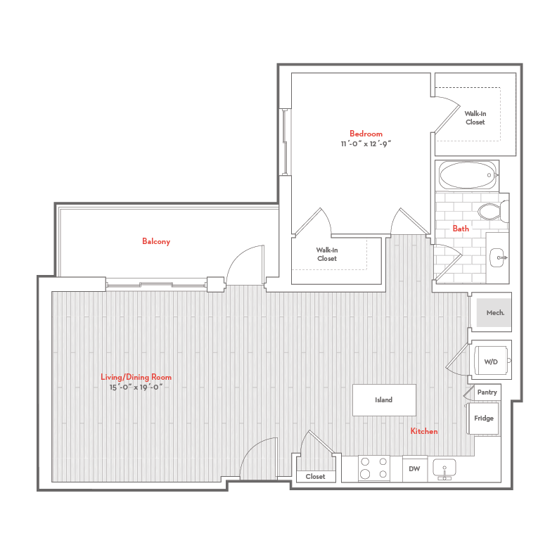 Floor Plan Image of Apartment Apt 565