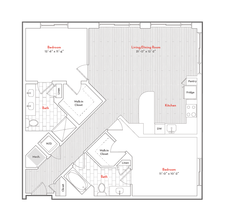 Floor Plan Image of Apartment Apt 664