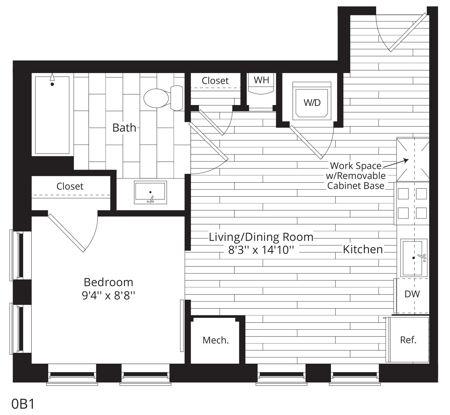 Floor Plan Image of Apartment Apt 314
