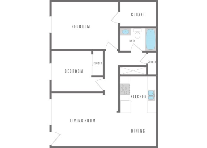 2 bed and 1 bath