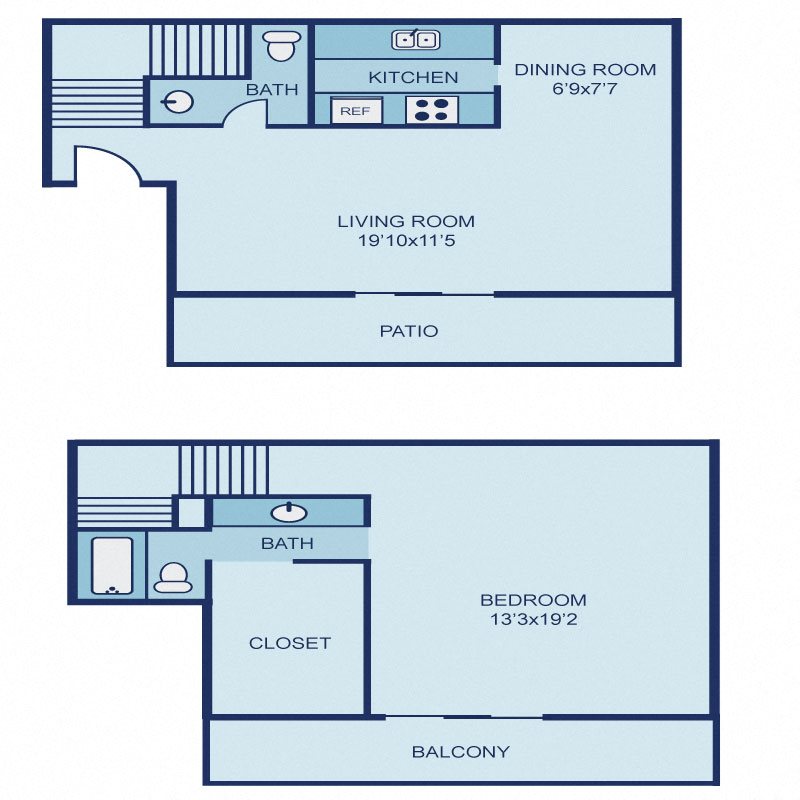 Floor Plan A4 Floor Plan A4 at Link Apartments, Dallas, Texas