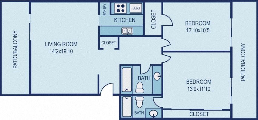 Floor Plan B1 Floor Plan B1 at Link Apartments, Dallas