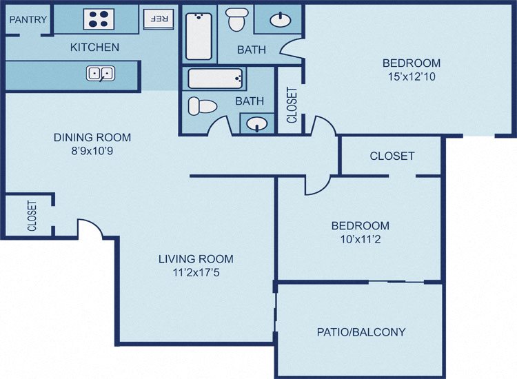 Floor Plan B2 Floor Plan B2 at Link Apartments, Texas