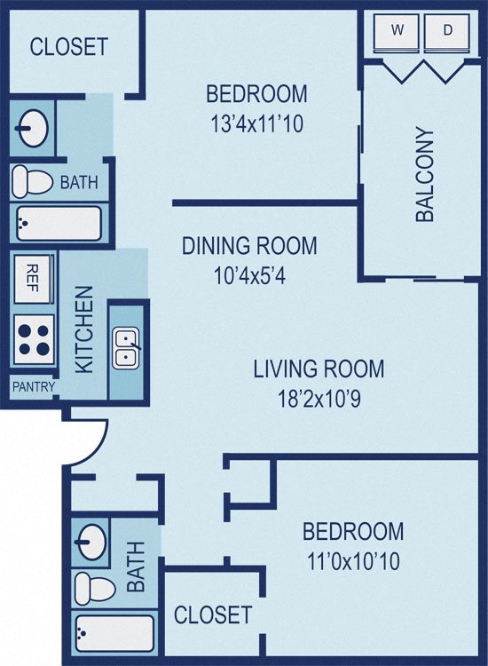 Floor Plan B6 Floor Plan B6 at Link Apartments, Dallas, 75243