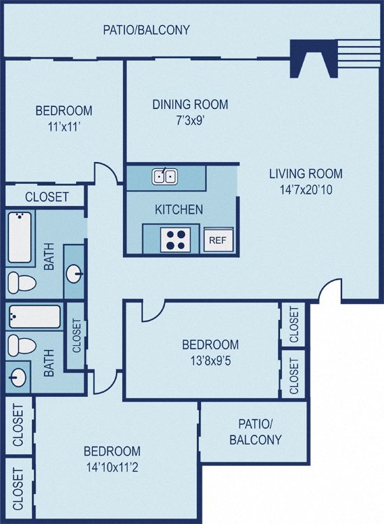 Floor Plan C2 Floor Plan C2 at Link Apartments, Dallas