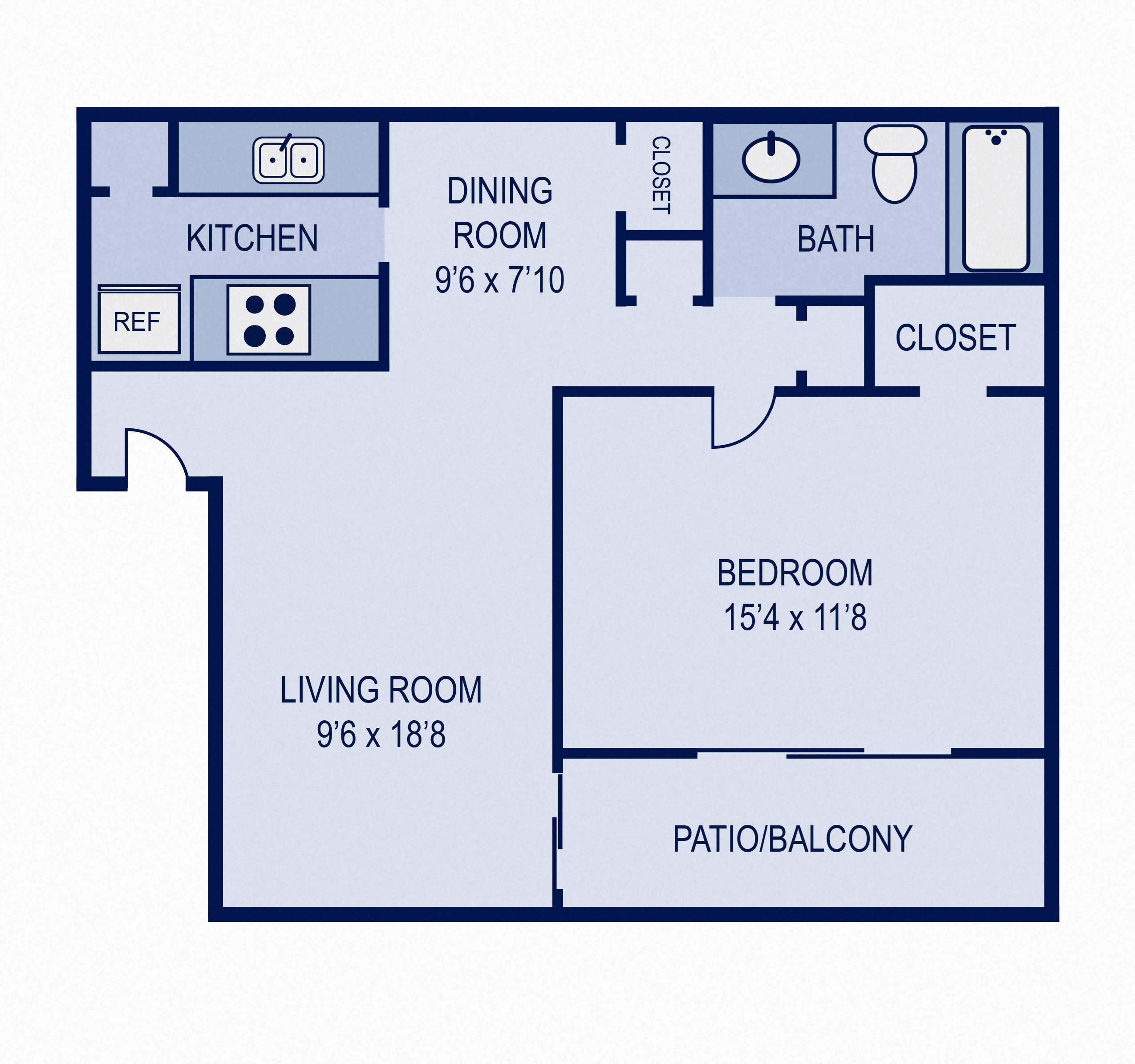 Floorplan A1 Floorplan A1 at Link Apartments, Dallas, 75243