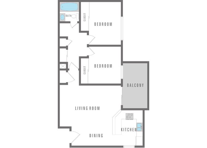 2 bed and 1 bath