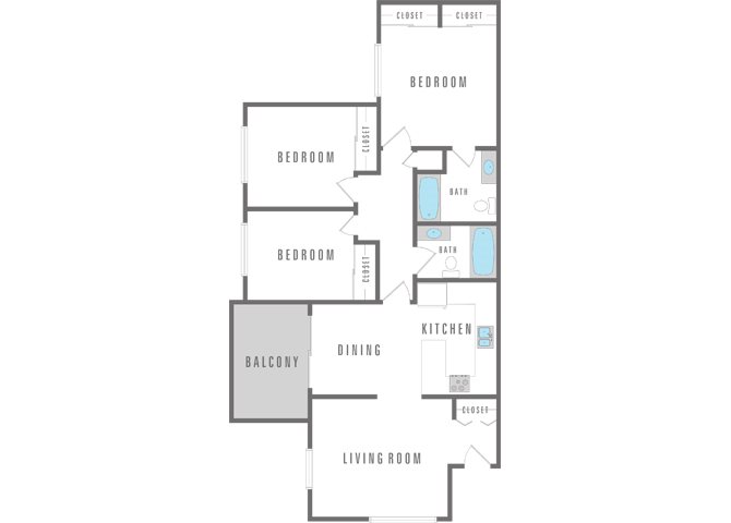 3 bed and 2 bath