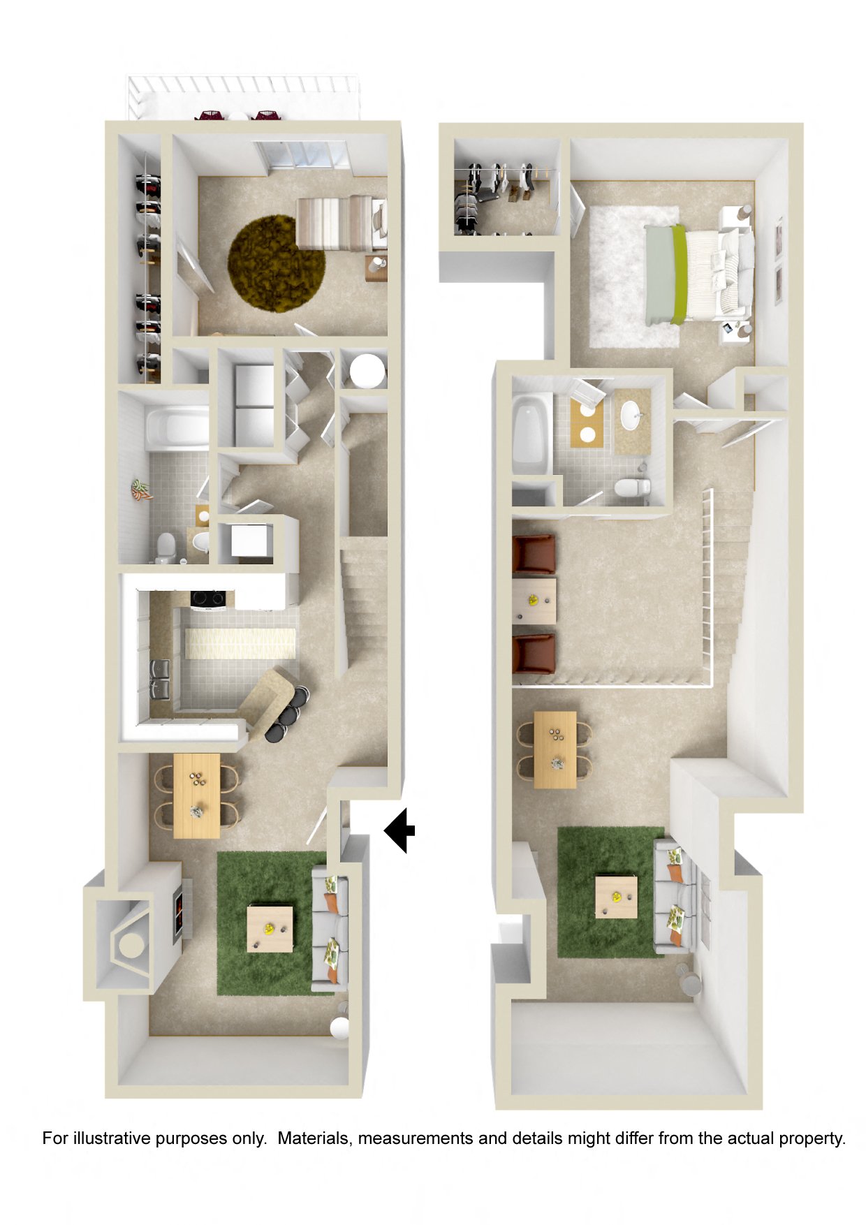 2 Bed Townhouse w/ Loft